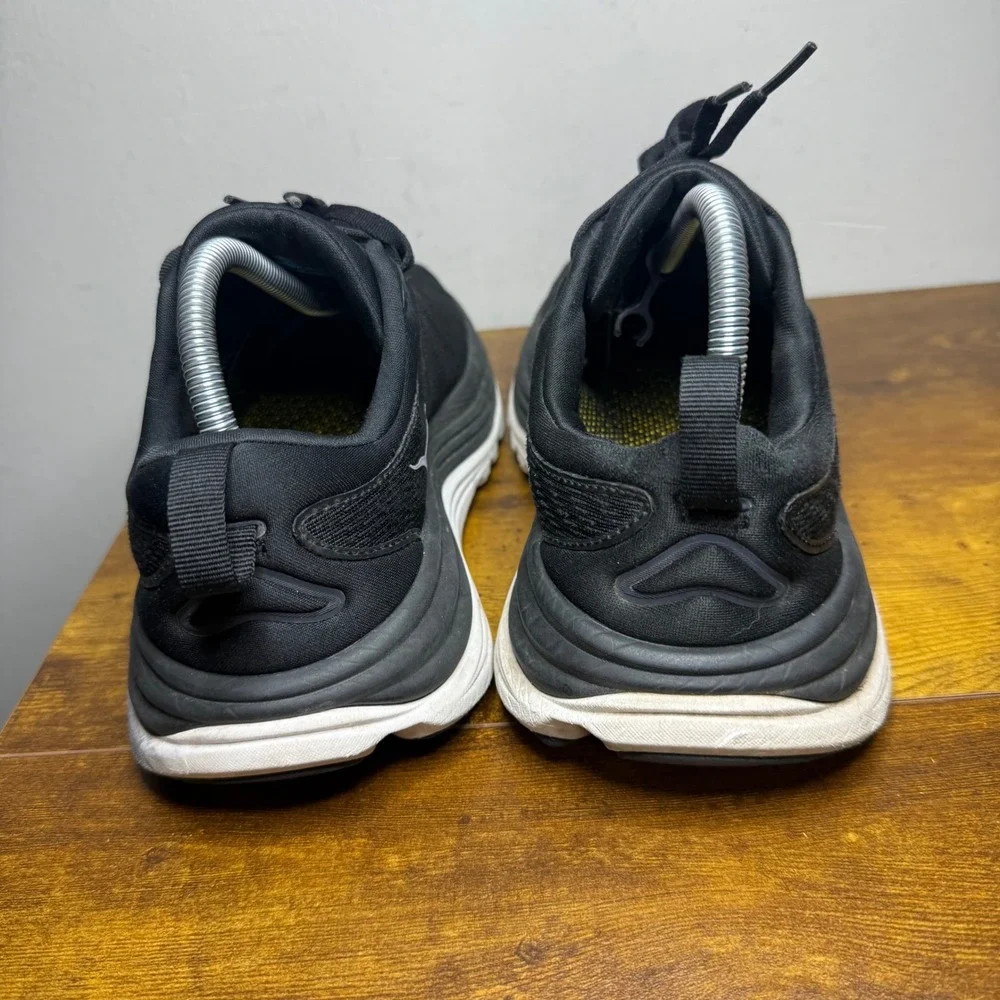 Hoka Gaviota 5 Running Shoes Womens Size 8.5 D Wide Black White 1134270 BWHT